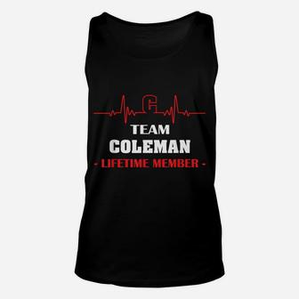 Team Coleman Lifetime Member Blood Completely Family Unisex Tank Top | Crazezy CA