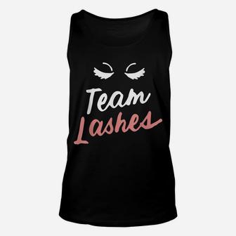 Team Lashes Or Staches Gender Reveal Team Pink Party Gift Unisex Tank Top | Crazezy