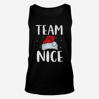 Team Nice Christmas Funny Couple Matching Pajama Unisex Tank Top | Crazezy UK