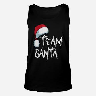 Team Santa Christmas Red Funny Santa Hat Xmas Women Men Gift Unisex Tank Top | Crazezy