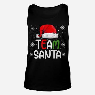Team Santa Shirt, Matching Family Pajama, Mens Womens Unisex Tank Top | Crazezy