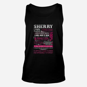 Ten Facts About Women Name Is Sherry First Name Unisex Tank Top - Thegiftio UK