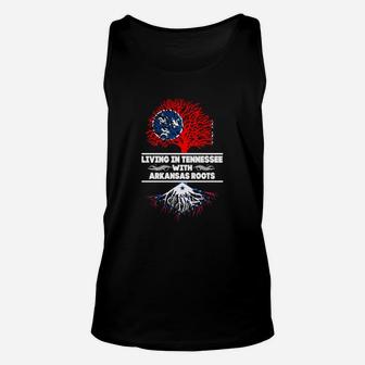 Tennessee With Arkansas Roots Shirts Unisex Tank Top - Thegiftio