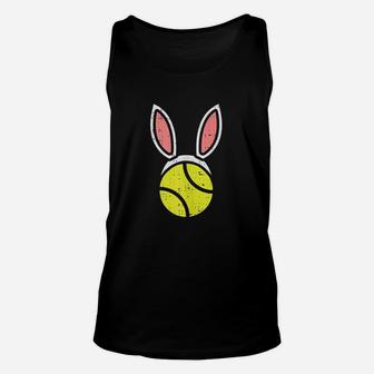Tennis Ball Bunny Ears Funny Easter Player Coach Gift Unisex Tank Top - Thegiftio UK