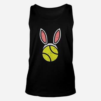 Tennis Ball Bunny Ears Funny Easter Player Coach Gift Unisex Tank Top - Thegiftio UK