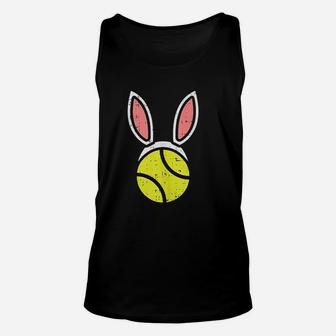 Tennis Ball Bunny Ears Funny Easter Unisex Tank Top - Thegiftio UK
