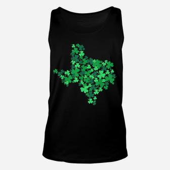 Texas State Shamrock Lucky Texan St Patrick Day Gift Unisex Tank Top | Crazezy