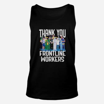 Thank You Frontline Workers Essential Workers Unisex Tank Top - Thegiftio UK