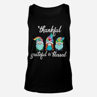 Thankful Grateful Blessed Shirt For Women Tie Dye Christmas Unisex Tank Top | Crazezy UK