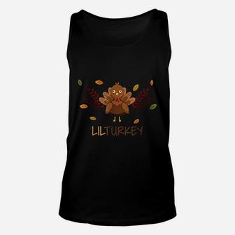 Thanksgiving Announcement Lil Turkey For Couples Unisex Tank Top | Crazezy