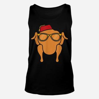 Thanksgiving Shirt Turkey Head Funny Gift For Friends Unisex Tank Top | Crazezy