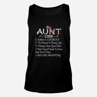 The Aunt Code Funny Quotes Gift Unisex Tank Top - Thegiftio