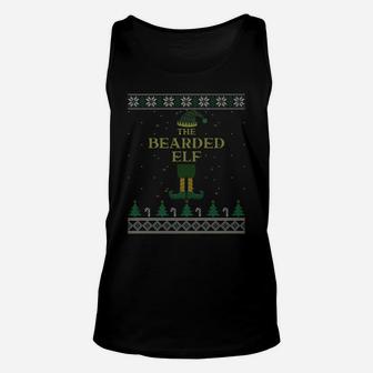 The Bearded Elf Matching Family Ugly Christmas Sweater Unisex Tank Top | Crazezy