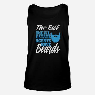 The Best Real Estate Agents Have Beard Funny Realtor Gift Unisex Tank Top - Seseable