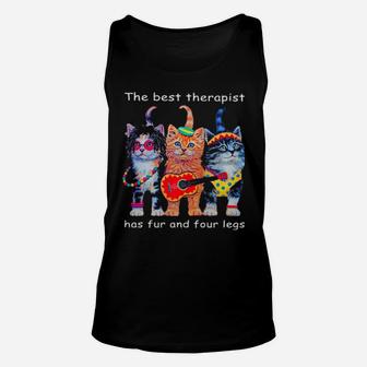 The Best Therapist Has Fur And Four Legs Kittens Unisex Tank Top - Monsterry DE