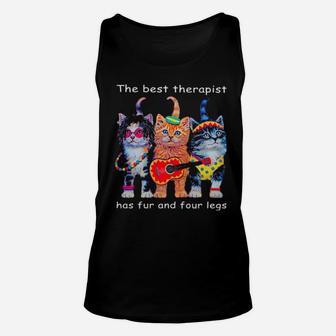 The Best Therapist Has Fur And Four Legs Kittens Unisex Tank Top - Monsterry DE