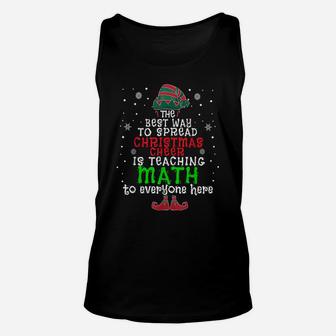The Best Way To Spread Christmas Cheer Is Teaching Math Xmas Unisex Tank Top | Crazezy CA