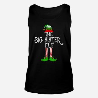 The Big Sister Elf Christmas Matching Family Xmas Costumes Unisex Tank Top | Crazezy