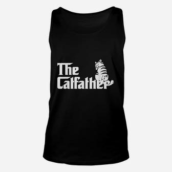 The Catfather Funny Cat Daddy Unisex Tank Top | Crazezy
