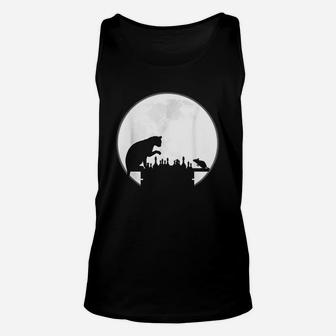 The Chess Board The Cat The Mouse And The Full Moon Unisex Tank Top | Crazezy