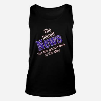 The Detroit News The First Good News Of The Day Unisex Tank Top - Thegiftio UK