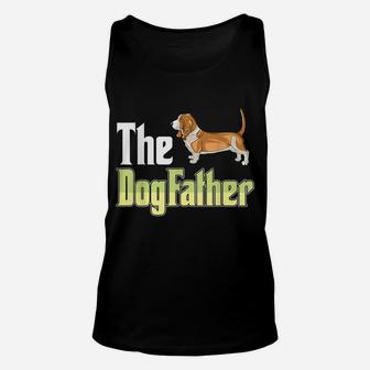 The Dogfather Basset Hound Funny Dog Owner Father’ Day Unisex Tank Top | Crazezy DE