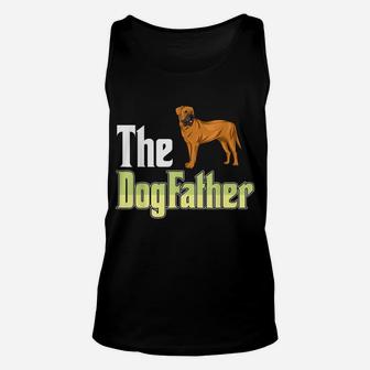 The Dogfather Bullmastiff Funny Dog Owner Father’ Day Unisex Tank Top | Crazezy