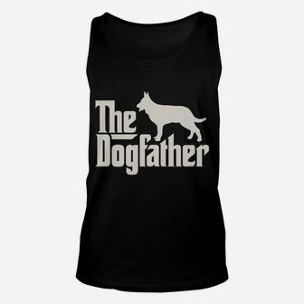 The Dogfather German Shepherd Dog Dad Unisex Tank Top | Crazezy CA