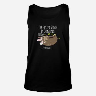 The Easter Sloth With Bunny Ears Funny Easter Bunny Unisex Tank Top - Thegiftio UK