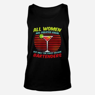 The Finest Become Bartenders Unisex Tank Top | Crazezy