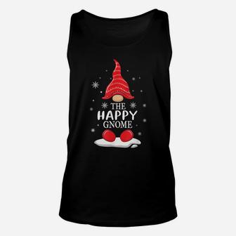 The Happy Gnome Matching Family Christmas Pajamas Costume Unisex Tank Top | Crazezy