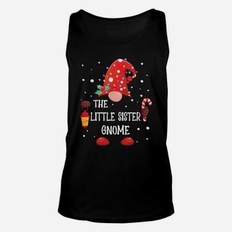 The Little Sister Gnome Matching Family Christmas Gnome Unisex Tank Top | Crazezy UK