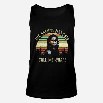 The Names Plissken Call Me Snake Unisex Tank Top | Crazezy CA