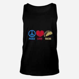 The Of Real Happiness Peace Love And Tacos Unisex Tank Top | Crazezy