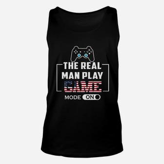The Real Man Play Game Unisex Tank Top | Crazezy DE