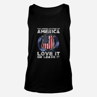 The United States Of America Love It Or Leave It Unisex Tank Top | Crazezy AU