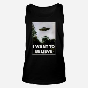 The X-Files I Want To Believe Ufo Poster Unisex Tank Top | Crazezy DE