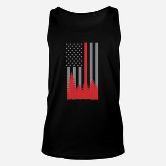 Thin Red Line Wildland Firefighter Unisex Tank Top - Thegiftio UK