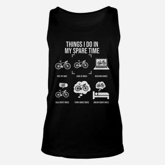 Things I Do In My Spare Time, Bicycle Cycling Lover Unisex Tank Top | Crazezy DE