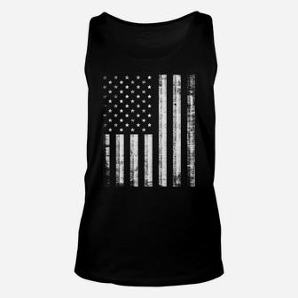 Think While It's Still Legal Distressed American Flag Design Unisex Tank Top | Crazezy