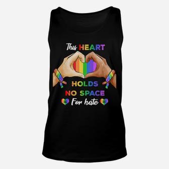 This Heart Holds No Space For Hate Lgbt Unisex Tank Top - Monsterry