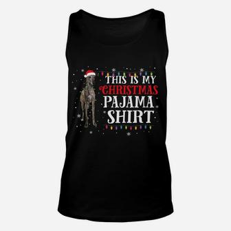 This Is My Christmas Pajama Shirt Greyhound Dog Lover Gift Unisex Tank Top | Crazezy