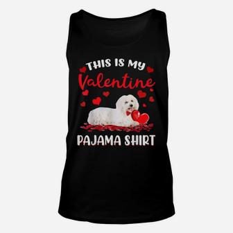 This Is My Valentine Maltese Dog Unisex Tank Top - Monsterry CA