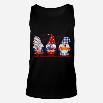 Three Gnomes 4Th Of July Independence Day American Flag Gift Unisex Tank Top | Crazezy AU