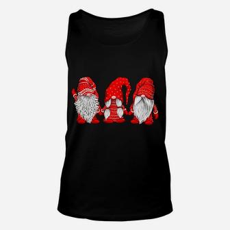 Three Gnomes In Red Costume Christmas - Hanging With Gnomes Unisex Tank Top | Crazezy AU