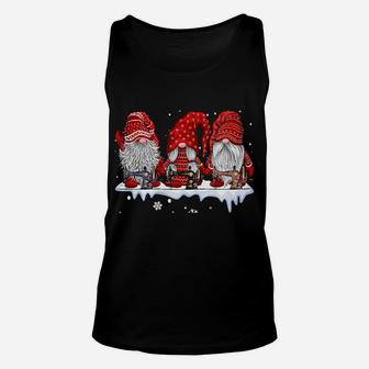 Three Gnomes Sewing And Quilting Christmas Gift Unisex Tank Top | Crazezy