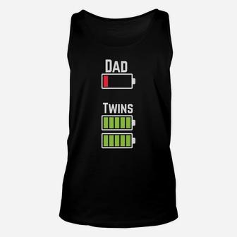 Tired Twin Dad Low Battery Charge Unisex Tank Top | Crazezy CA