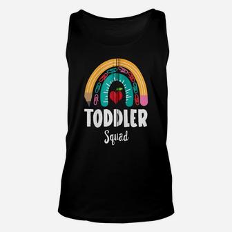 Toddler Squad, Funny Boho Rainbow For Teachers Zip Hoodie Unisex Tank Top | Crazezy