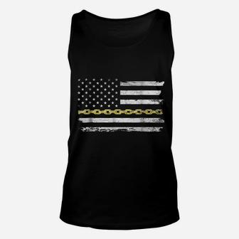 Tow Truck Driver T Shirt Thin Yellow Line Flag Operator Unisex Tank Top | Crazezy