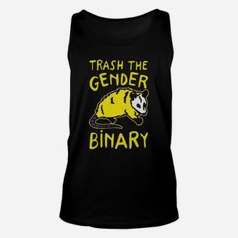 Trash The Gender Binary Unisex Tank Top - Monsterry